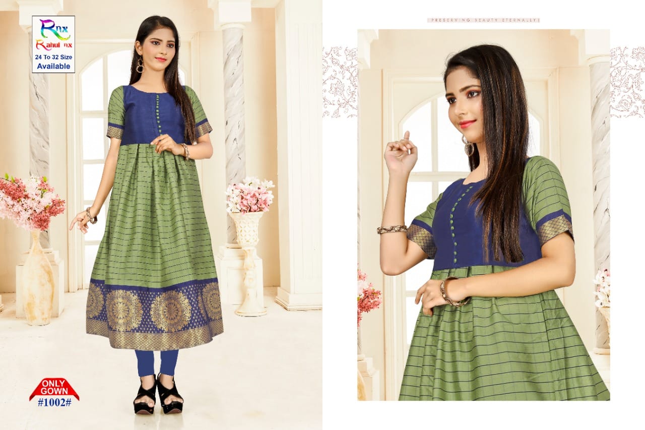 Rnx Kids Ethnic Wear Anarkali Long Kurti Latest Designer Collection
